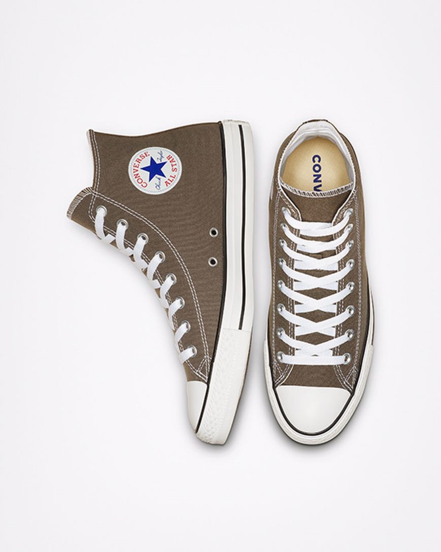 Pánské Boty Vysoké Converse Chuck Taylor All Star Classic Tmavě Šedé | CZ HUNT02